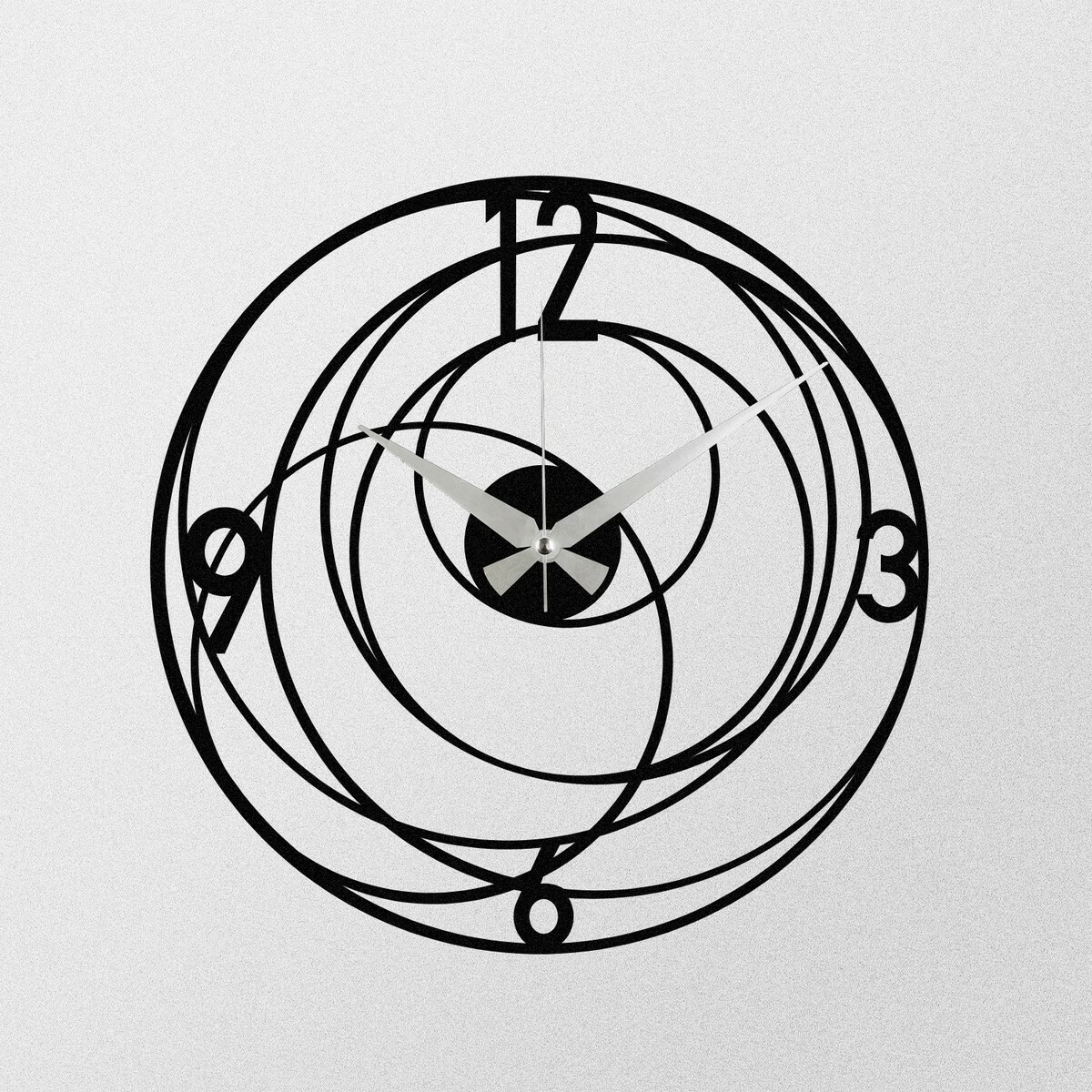 Nástenné hodiny Magic S027 Black, 48 x 48 cm