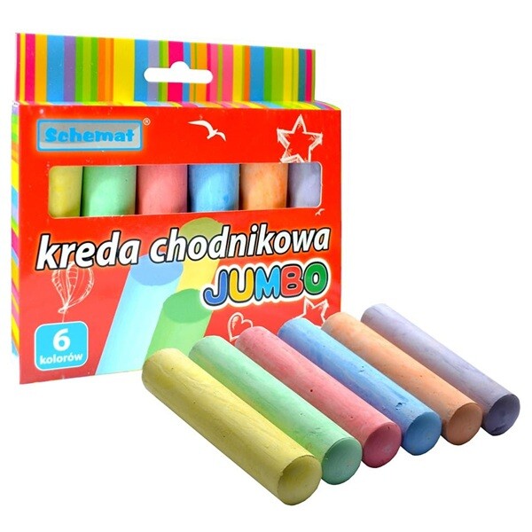 Chodníková krieda JUMBO 6 ks