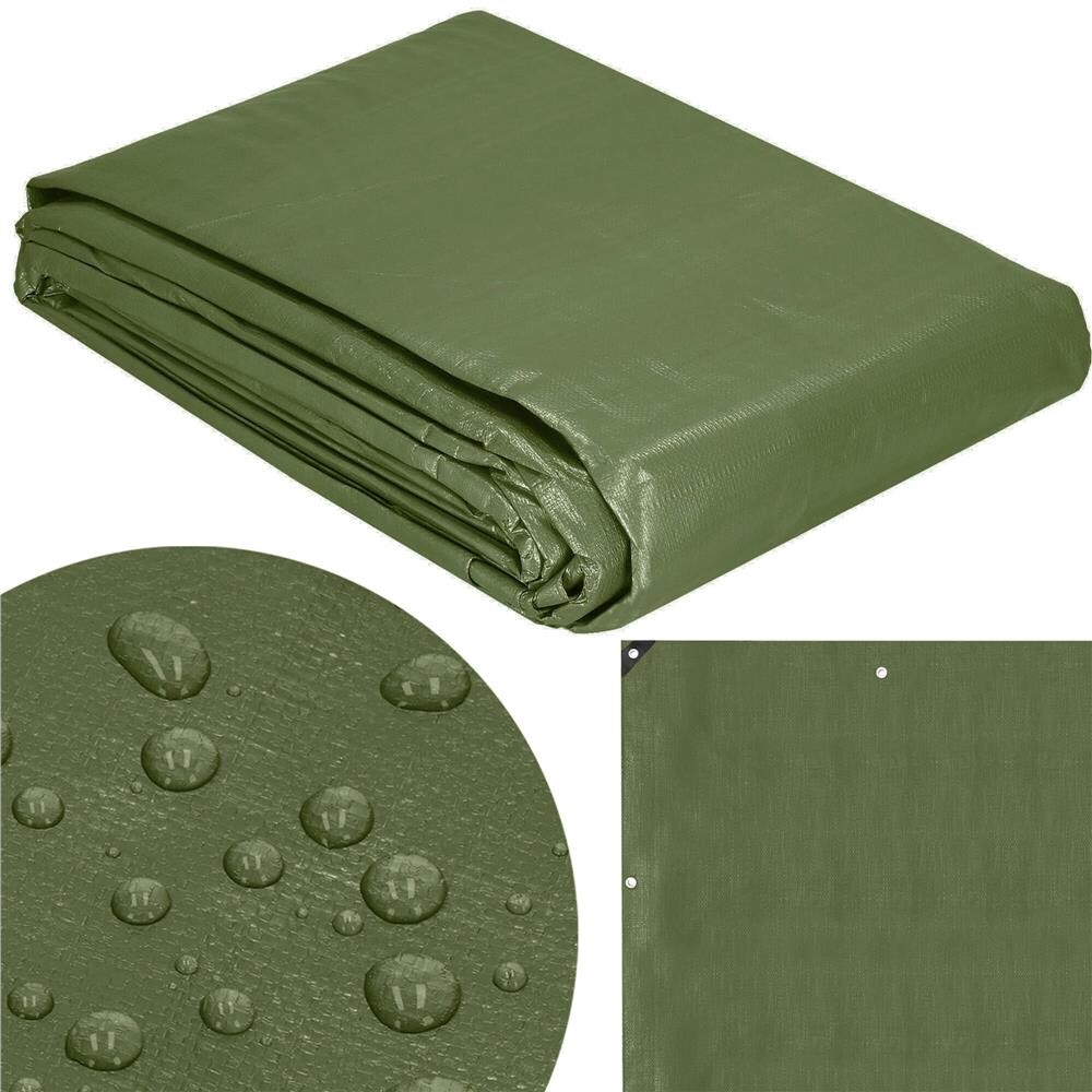 Hrubá krycia plachta - 6x9m - 120g/m2 - zelená