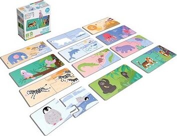 KukiKuk Véééľké puzzle duo Kde bývajú zvieratká