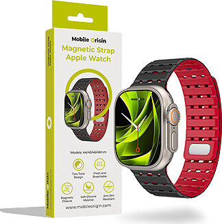 Mobile Origin Magnetic Strap Apple Watch 49 mm/46 mm/45 mm/44 mm Black Red