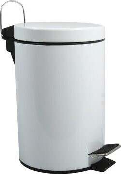 MSV pedálový odpadkový kôš Unis, biely, oceľ, 3 l