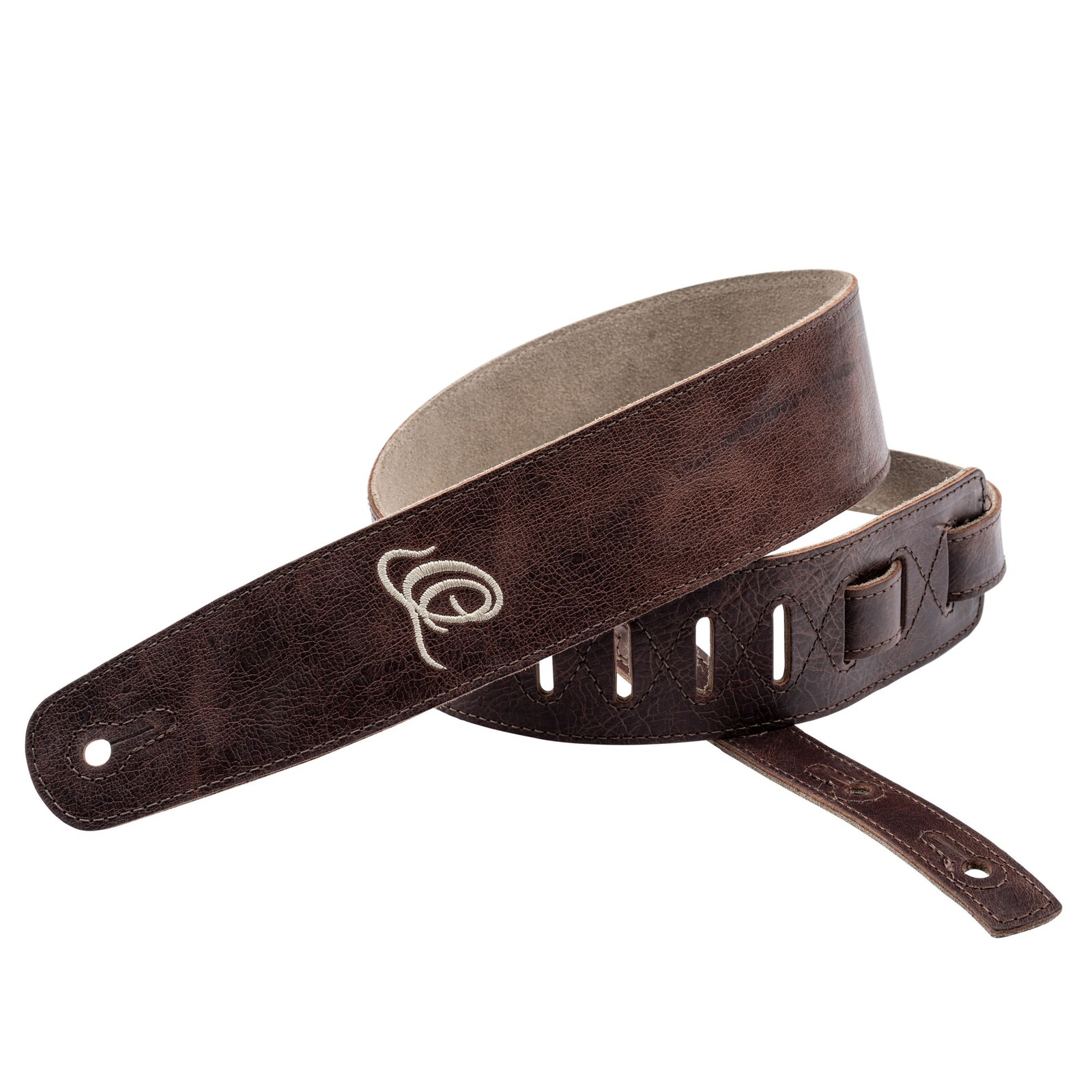 ORTEGA Suede-Leather Guitar-Strap - Peat
