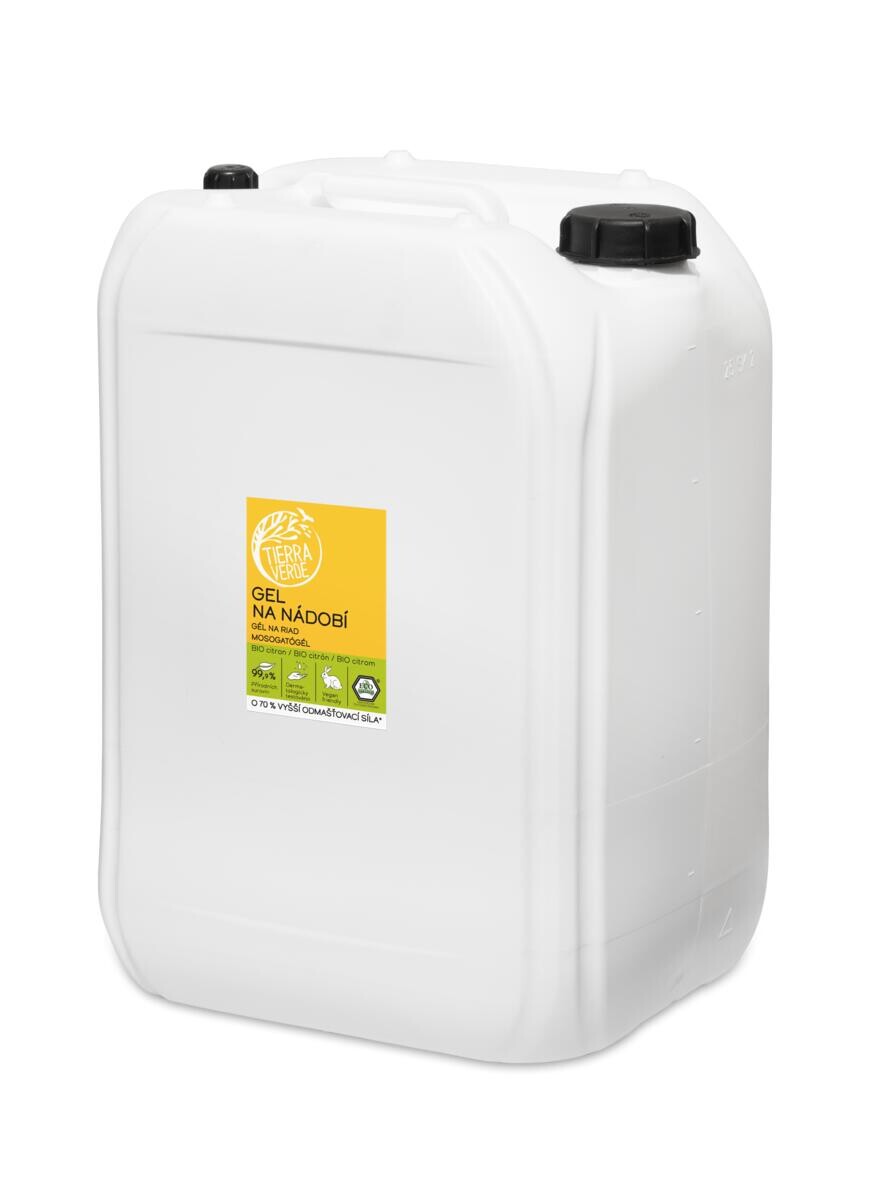 Yellow & Blue  Bezobalový - Gél na riad s BIO citrónovou silicou (kanister 25 l) 1 g