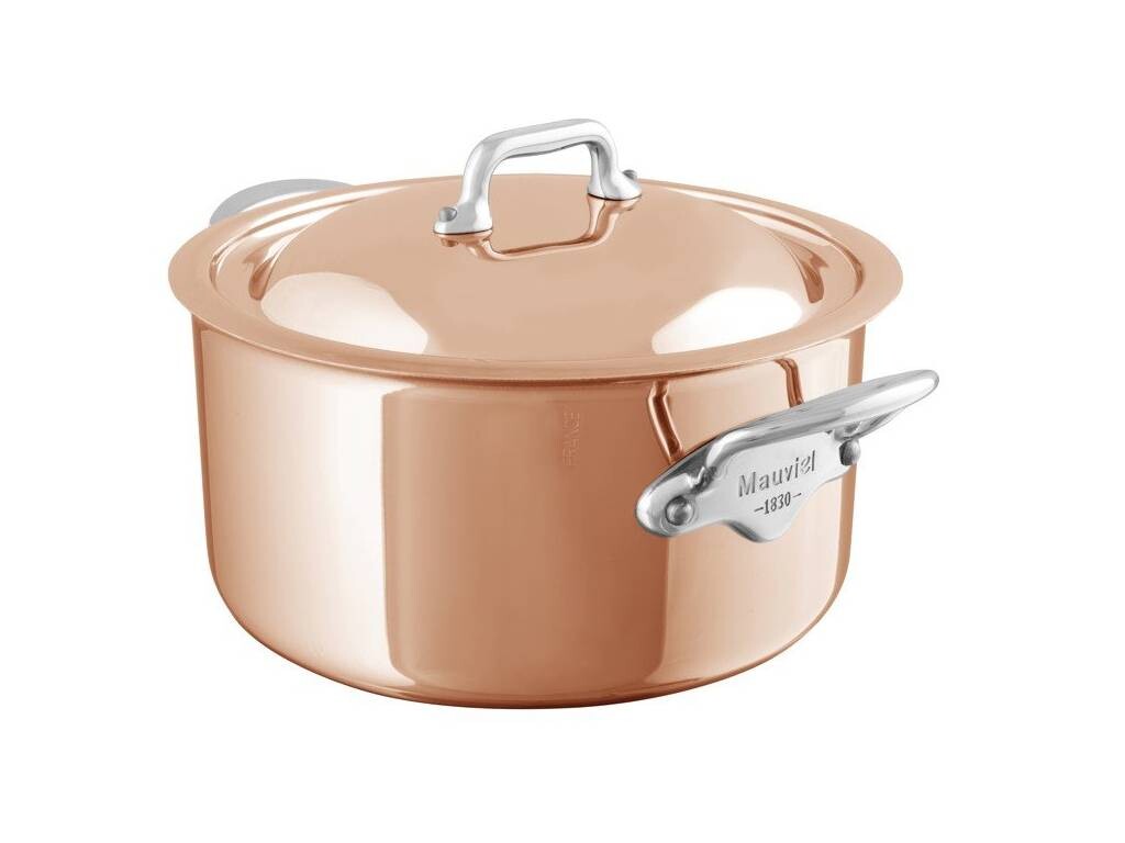 Hrniec 24 cm M'6S, s pokrievkou, meď, Mauviel