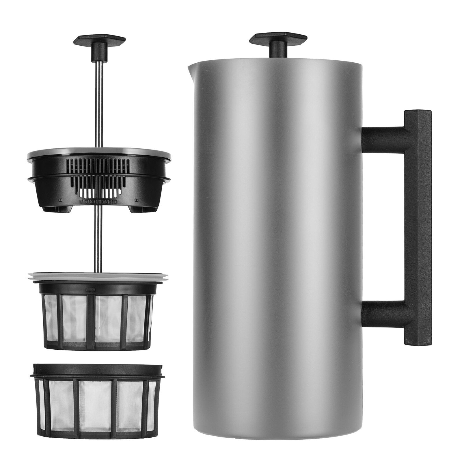 French press kávovar PRESS P6 950 ml, šedá, brúsená nerezová oceľ, Espro
