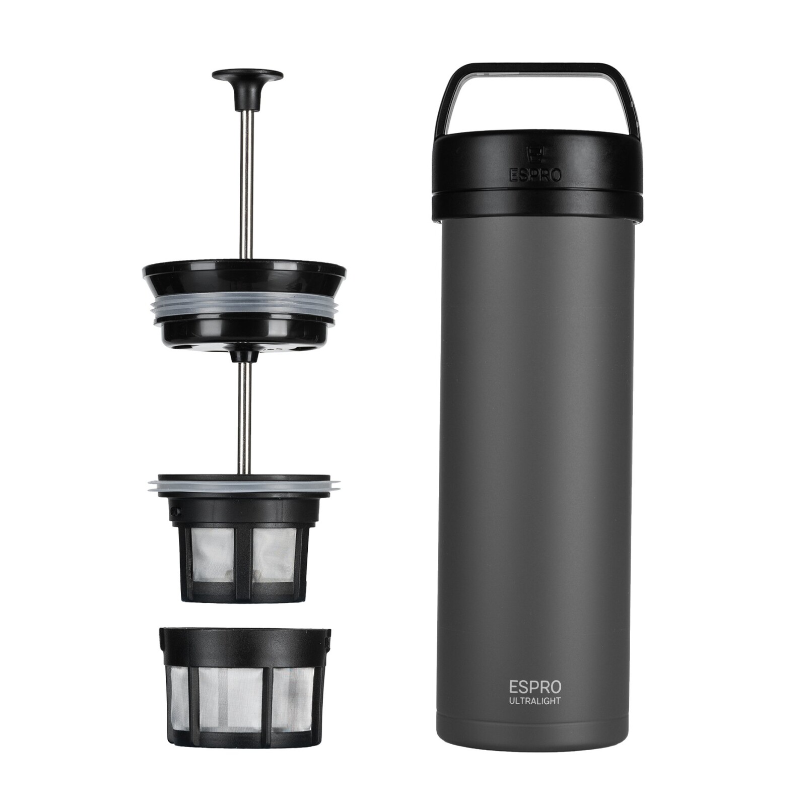 French press kávovar ULTRALIGHT PRESS P0 470 ml, šedá, nerezová oceľ, Espro
