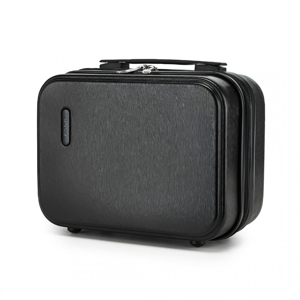 Toaletný kufrík na batožinu KONO - ABS+PC - 9,6 L - čierny