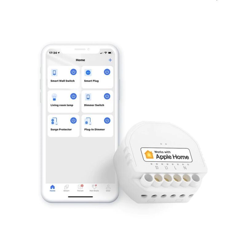 Meross Smart Wi-Fi In-Wall vypinac Neutral Wire Required MSS810HK(EU)