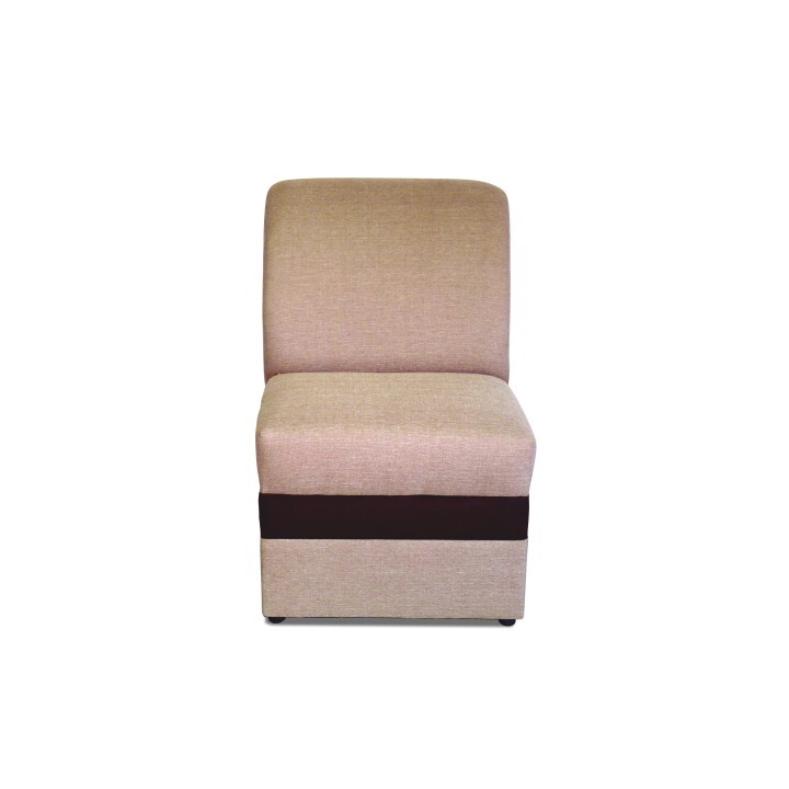 KONDELA Rosana jednosed svetlohnedá / čokoládová