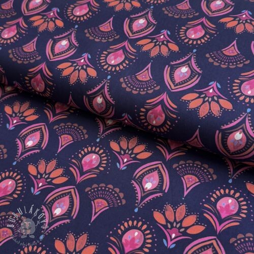 Bavlnená látka Motif navy digital print