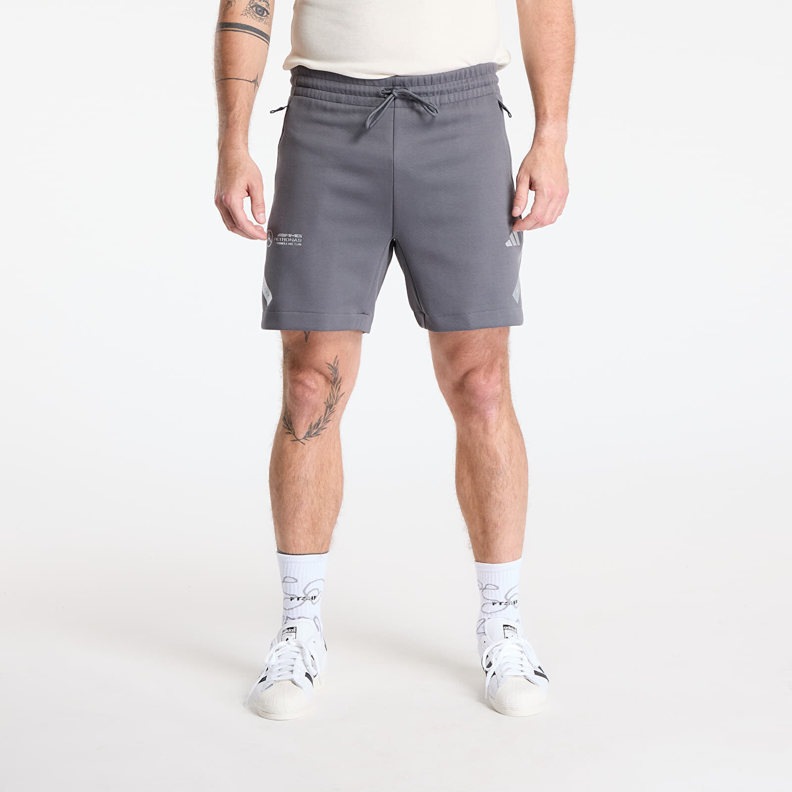 Šortky adidas AMG Mercedes Silver Shorts Grey Five M