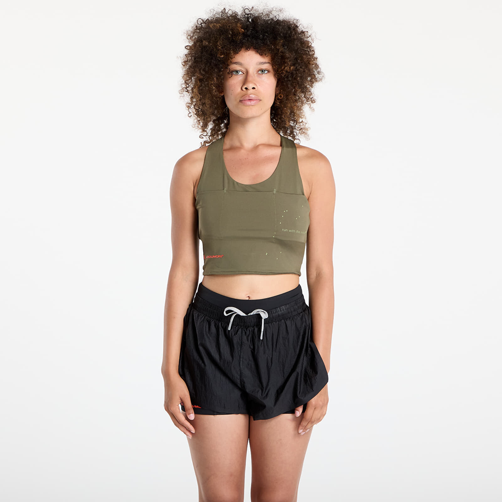 Tielko adidas Adi365 H.Koumori Running Crop Top Olive Strata M