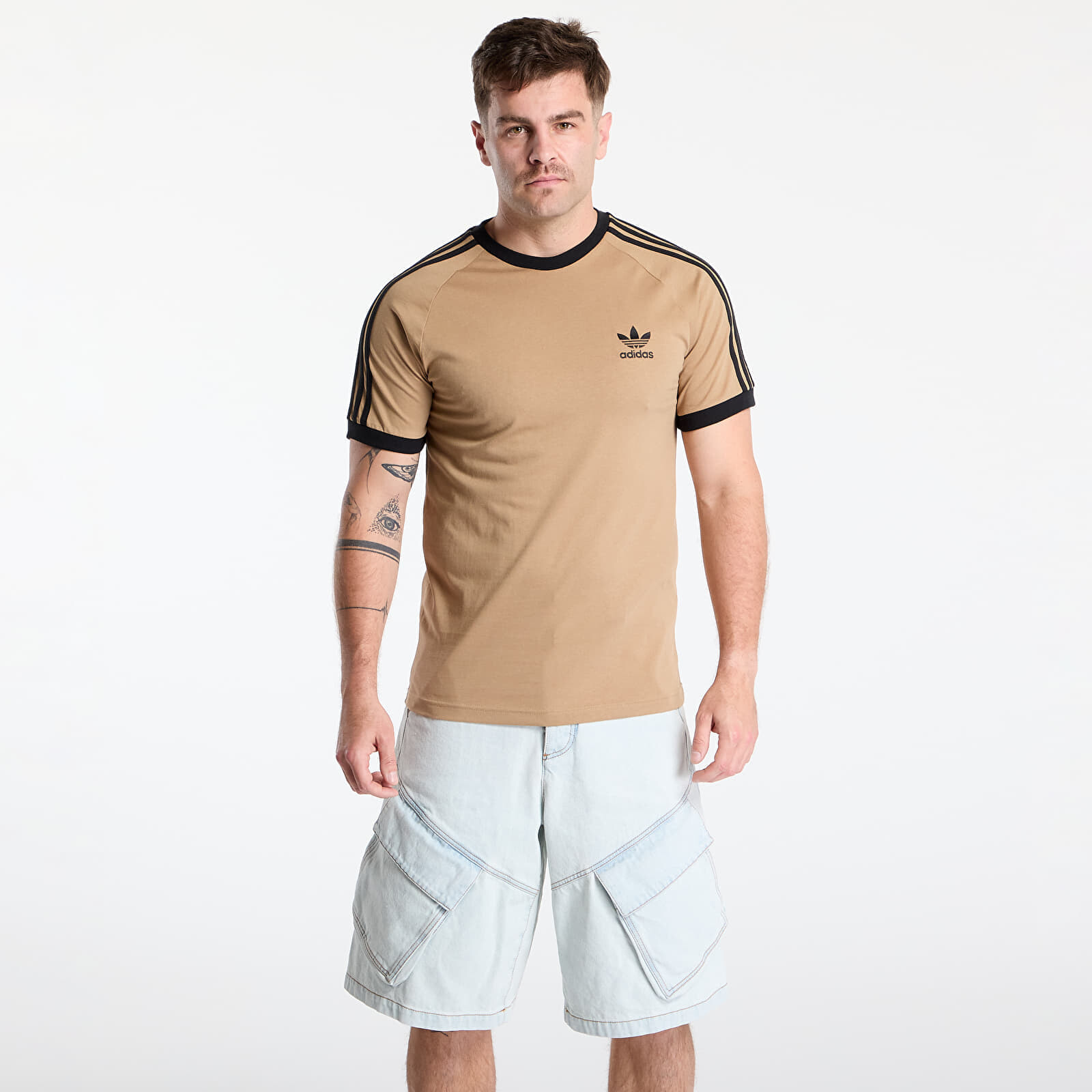 Tričko adidas Adicolor Classics 3-Stripes T-Shirt Cardboard/ Black S