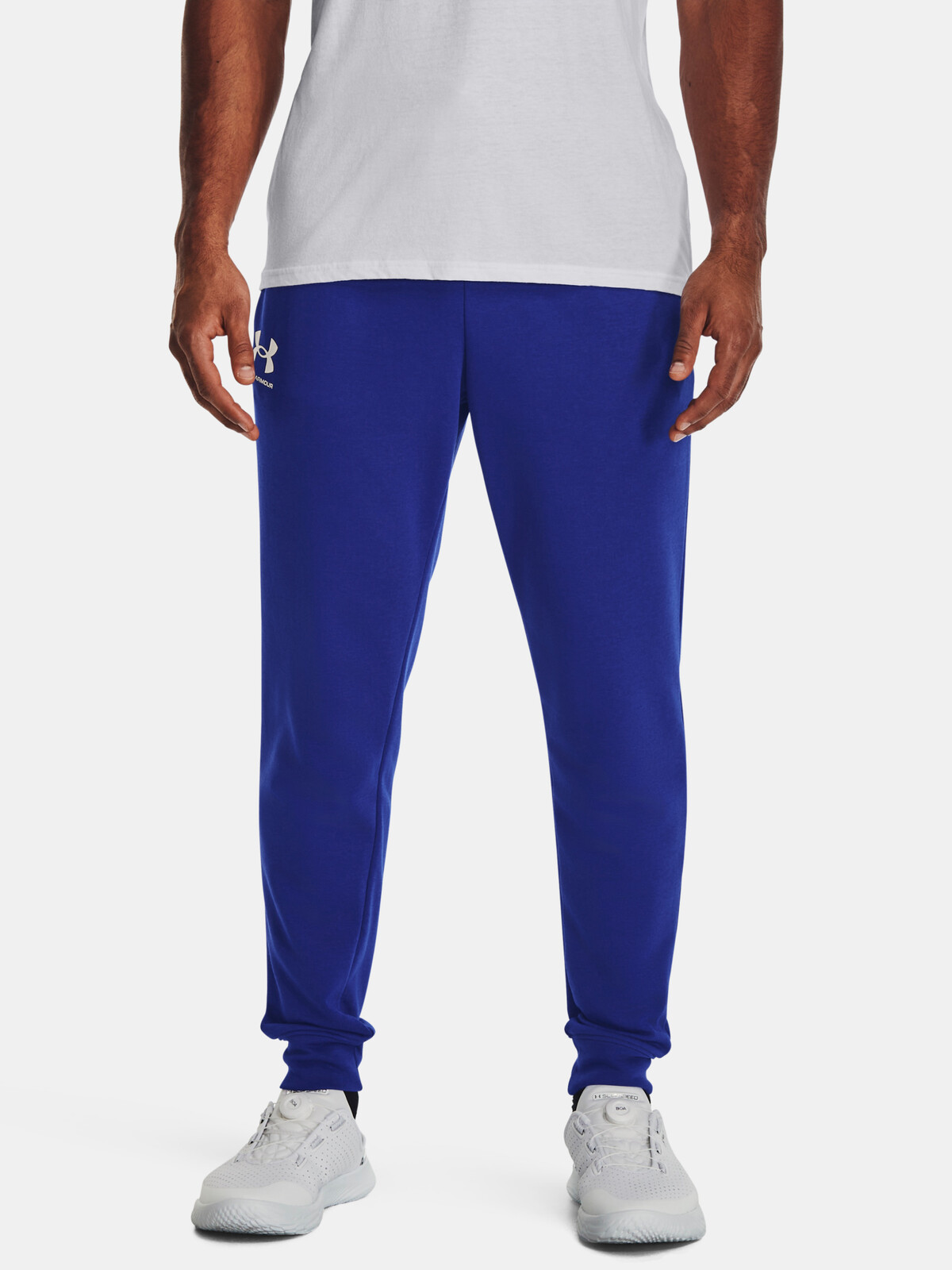 Modré športové tepláky Under Armour UA Rival Terry Jogger