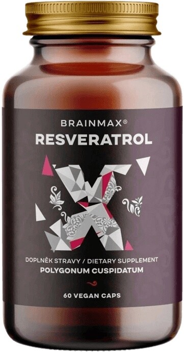 Brainmax trans-resveratrol resveratrol 500 mg 60 rostlinných kapsúl