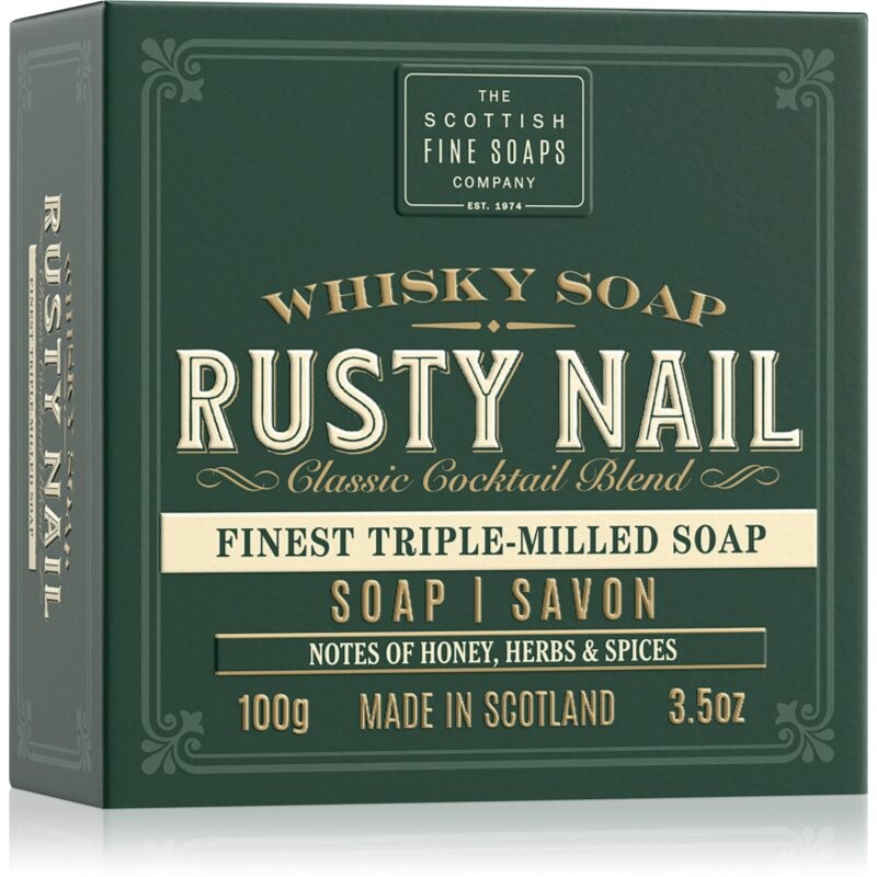 Scottish Fine Soaps Whisky Soap Rusty Nail čistiace tuhé mydlo na telo a tvár 100 g