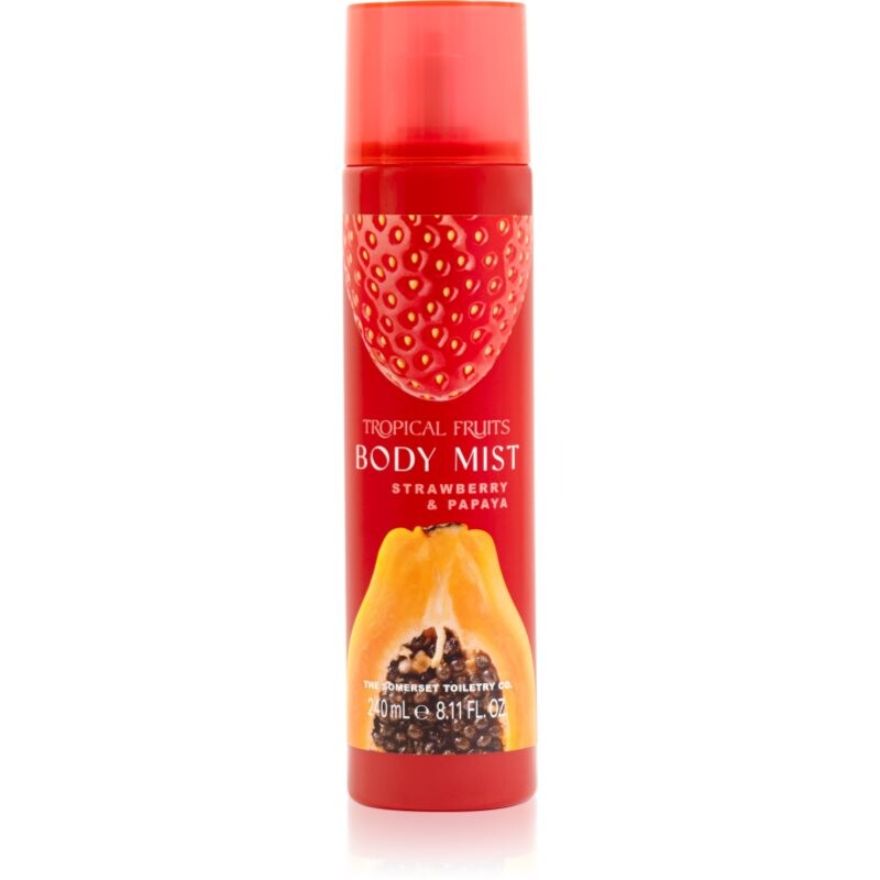 The Somerset Toiletry Co. Tropical Fruits Strawberry & Papaya telová hmla na telo a vlasy 240 ml