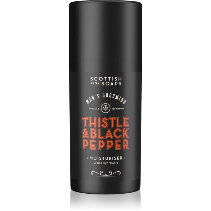 Scottish Fine Soaps Thistle & Black Pepper hydratačný krém na tvár pre mužov 100 ml