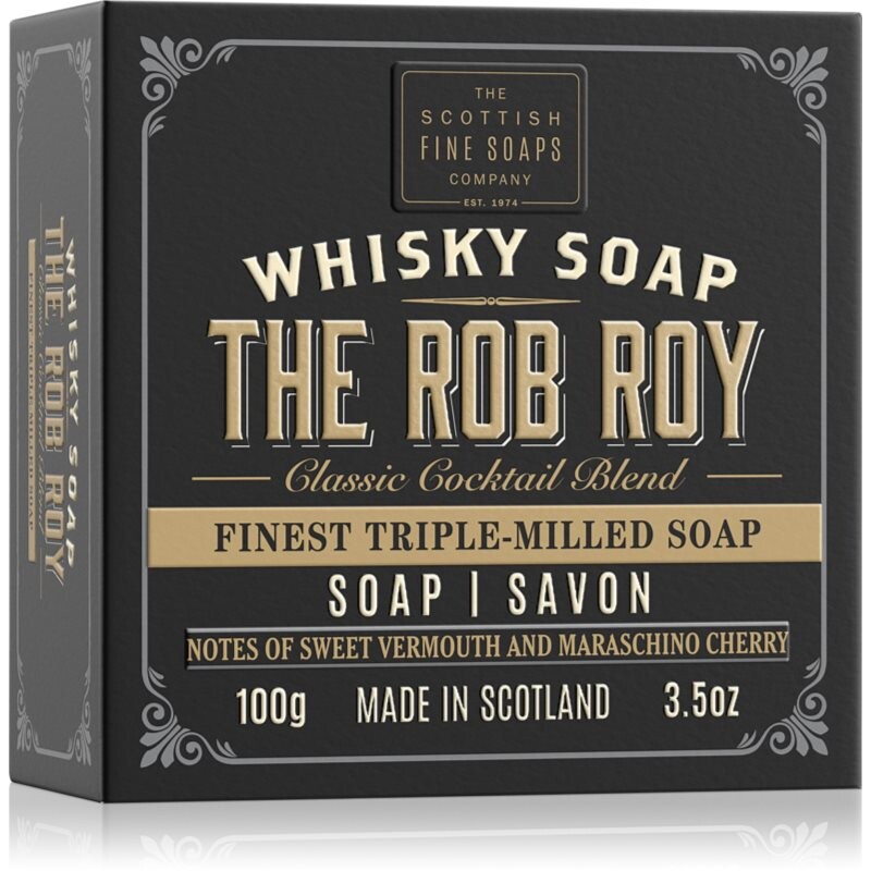 Scottish Fine Soaps Whisky Soap The Rob Roy tuhé mydlo na telo a tvár 100 g