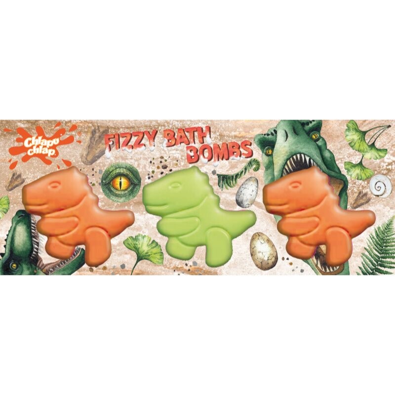 Chlapu Chlap Dinosaurs šumivé gule do kúpeľa pre deti 3x70 g