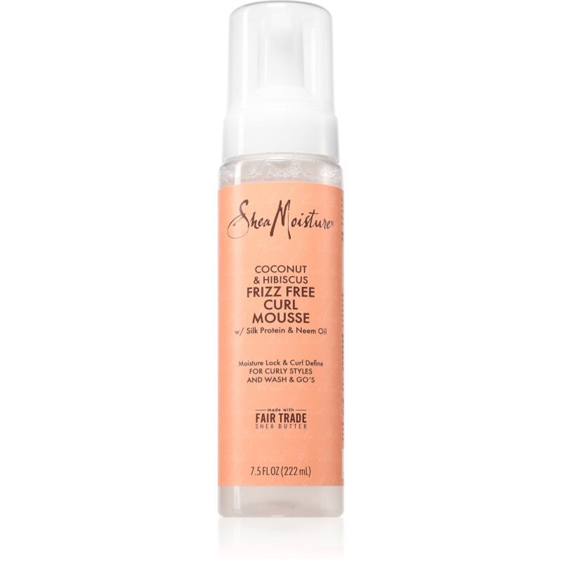 Shea Moisture Coconut & Hibiscus Frizz Free Curl Mousse stylingová pena pre kučeravé vlasy 222 ml