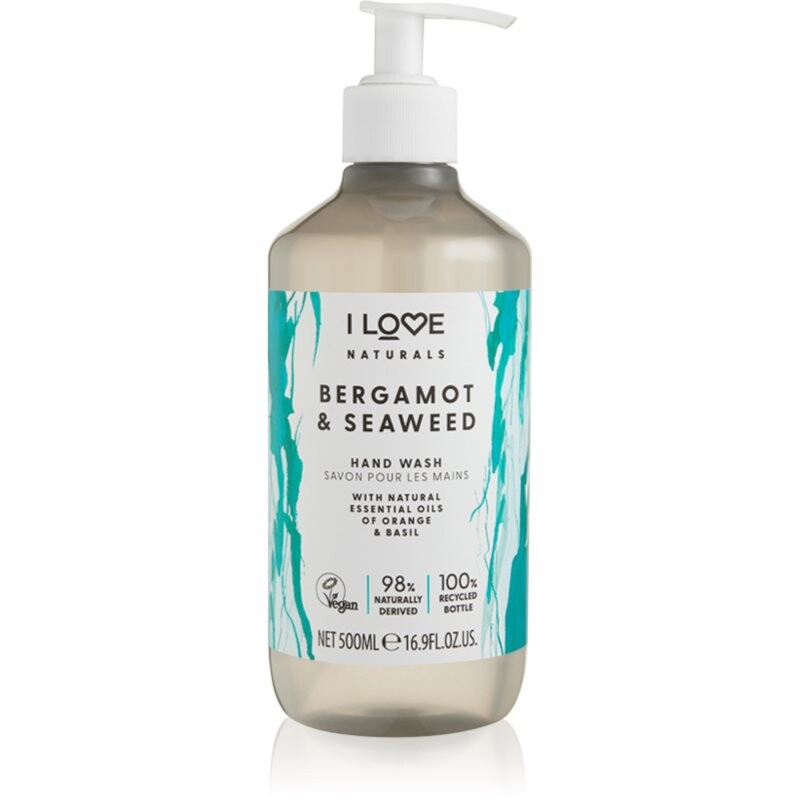 I Love Naturals Bergamot & Seaweed tekuté mydlo na ruky 500 ml