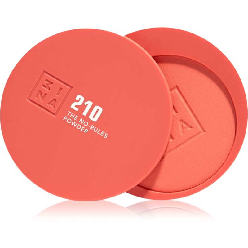 3INA The No-Rules Powder multifunkčné líčidlo na oči, pery a tvár odtieň 210 - Light coral, matte 8 g