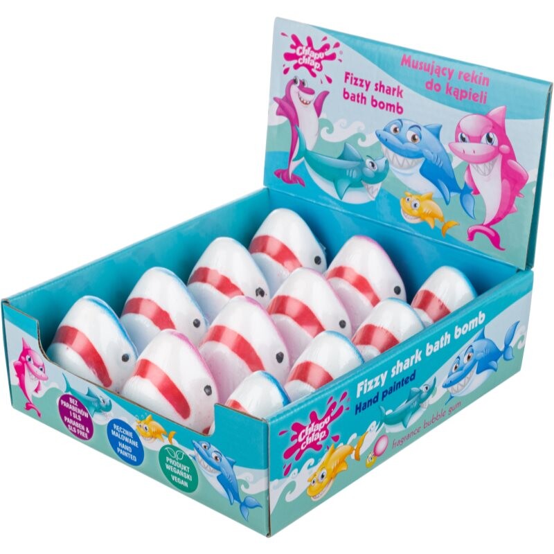 Chlapu Chlap Fizzy Shark šumivá guľa do kúpeľa pre deti 100 g