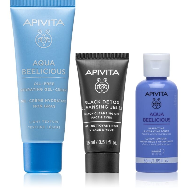 Apivita Aqua Beelicious Hydrating & Refreshing Routine Set sada na starostlivosť o pleť pre rozjasnenie a hydratáciu