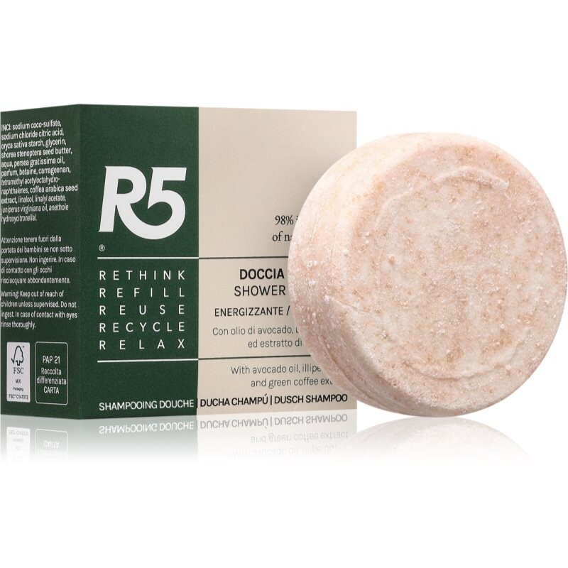 R5 Energizing tuhý šampón na telo a vlasy 70 g