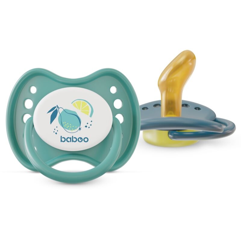 Baboo Soothers Orthodontic Latex with Case cumlík Lagoon Fiesta 6-12 m 2 ks