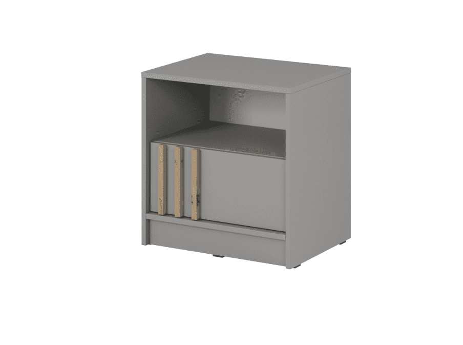 ArtPS Nočný stolík KELLY | sivá