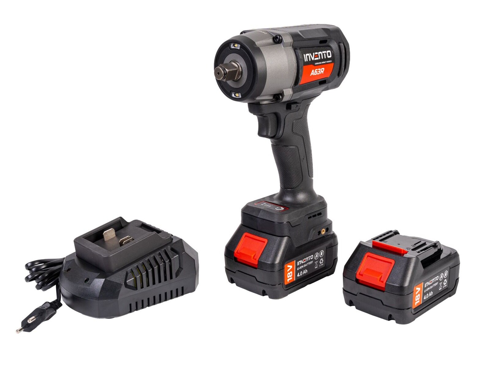 Invento Akumulátorový rázový uťahovák 18V 1180 Nm + 2x4,0 Ah batérie A63R 1/2