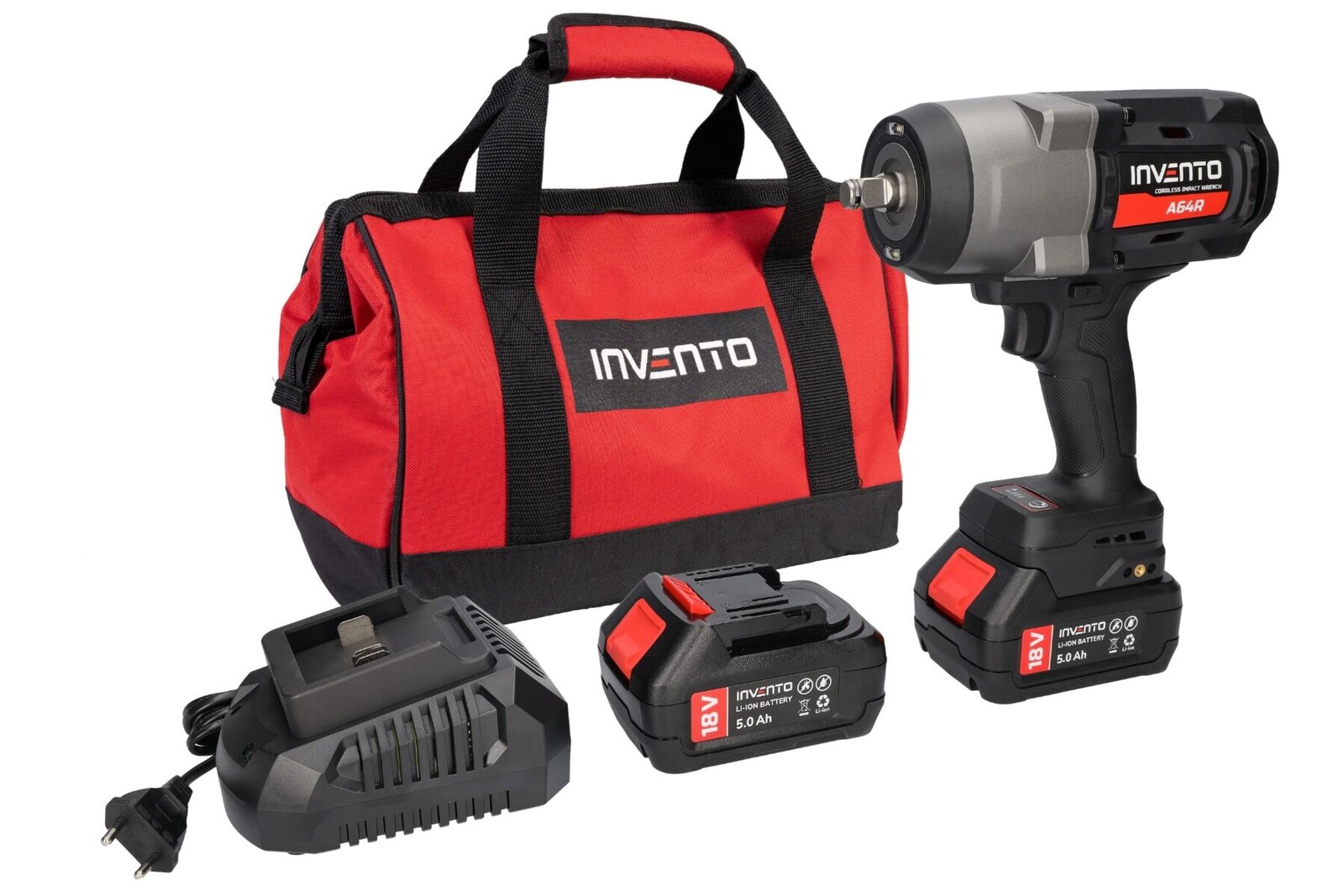 Invento Akumulátorový rázový uťahovák 18V 1880 Nm + 2x4,0 Ah batérie A64R 1/2