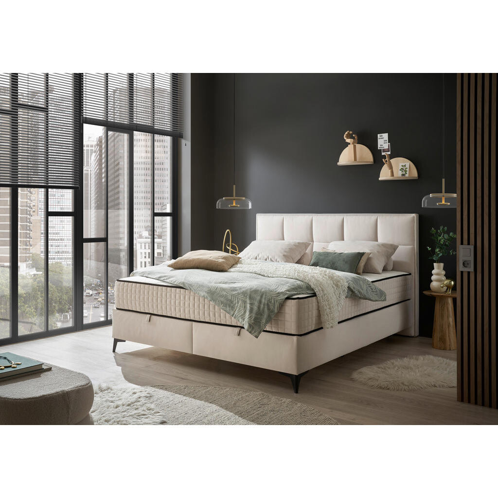 MID.YOU AMERICKÁ POSTEĽ, 180/200 cm, krémová