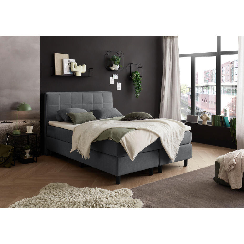 MID.YOU AMERICKÁ POSTEĽ, 140/200 cm, antracitová