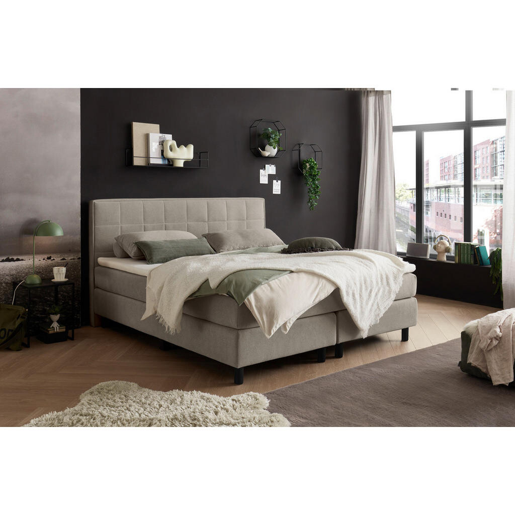 MID.YOU AMERICKÁ POSTEĽ, 180/200 cm, piesková