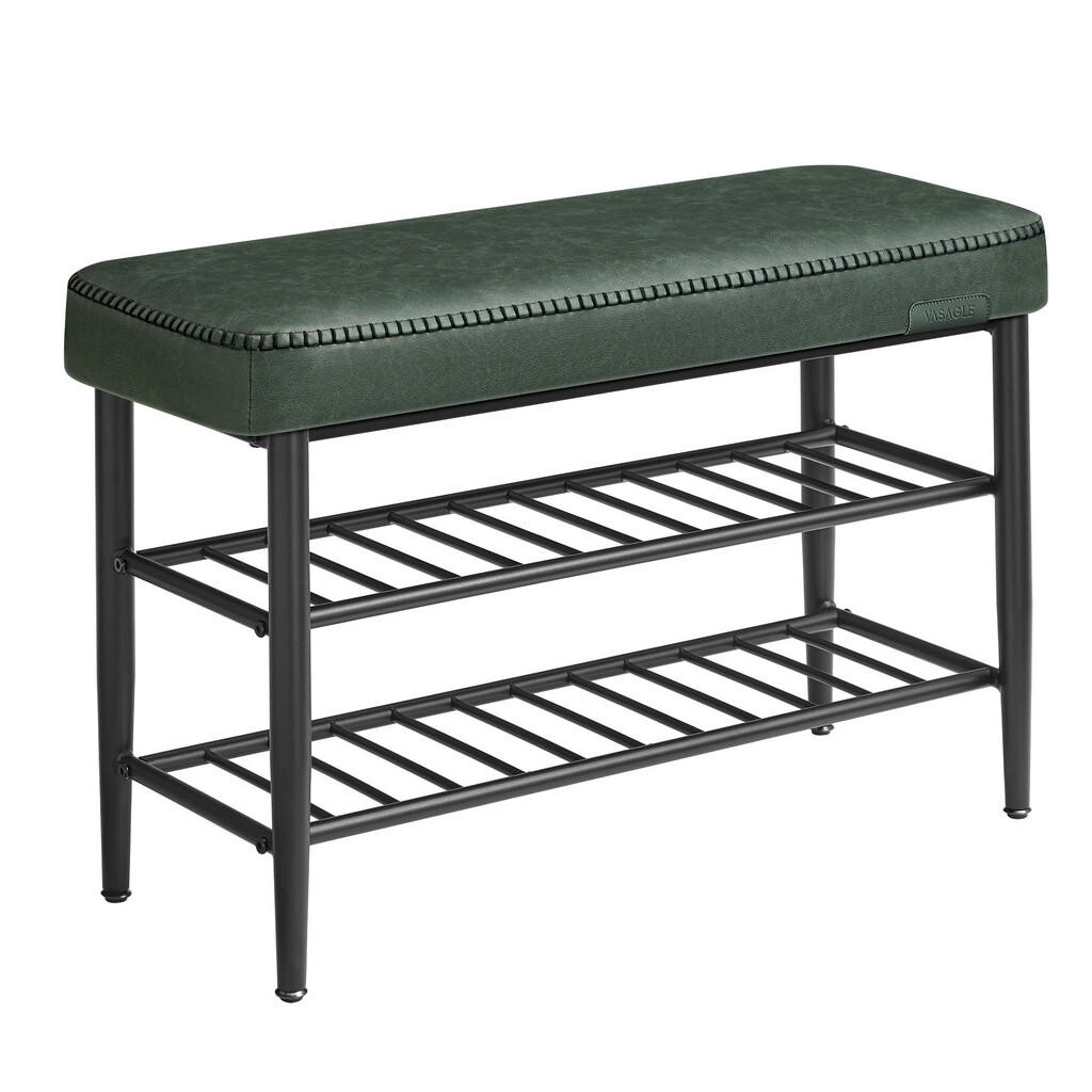 MID.YOU LAVICA NA TOPÁNKY, čierna, lesná zelená, 80/50/30 cm