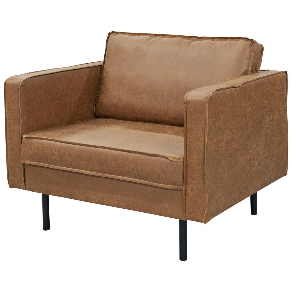 MID.YOU KRESLO, koža, hnedá