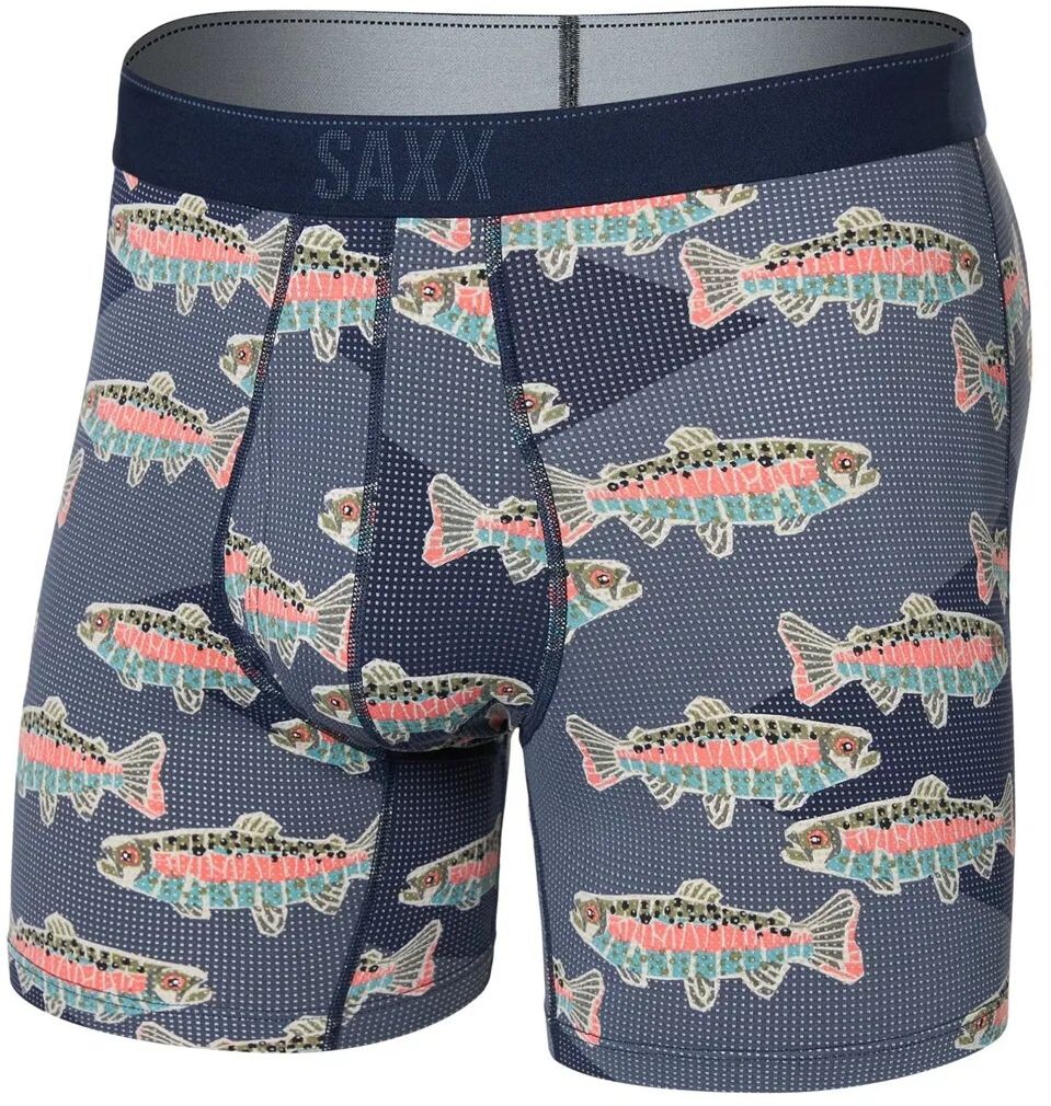 Saxx QUEST QUICK DRY MESH BOXER BRIEF FLY mosaic trút-maritime Veľkosť: L
