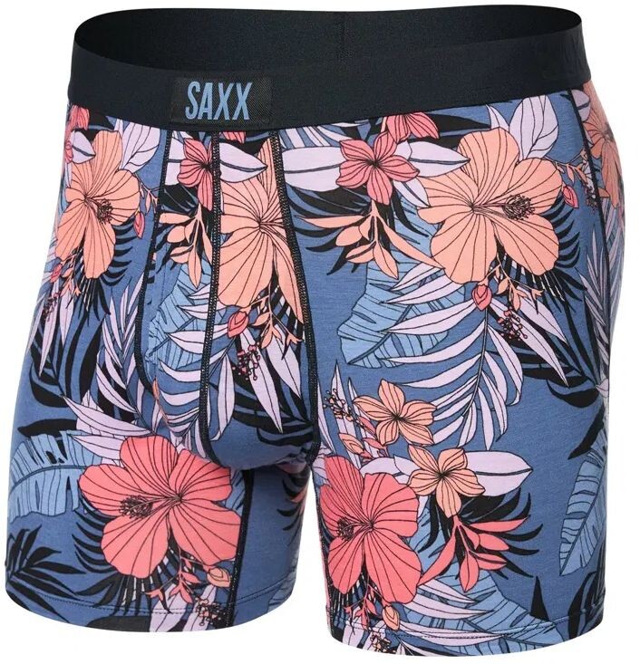 Saxx ULTRA SUPER SOFT BOXER BRIEF FLY hibiscus jungle-blue Veľkosť: L