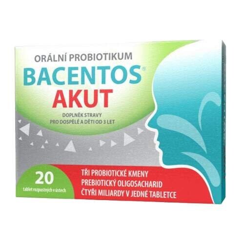 BACENTOS-D Akút orálne probiotikum 20 tabliet