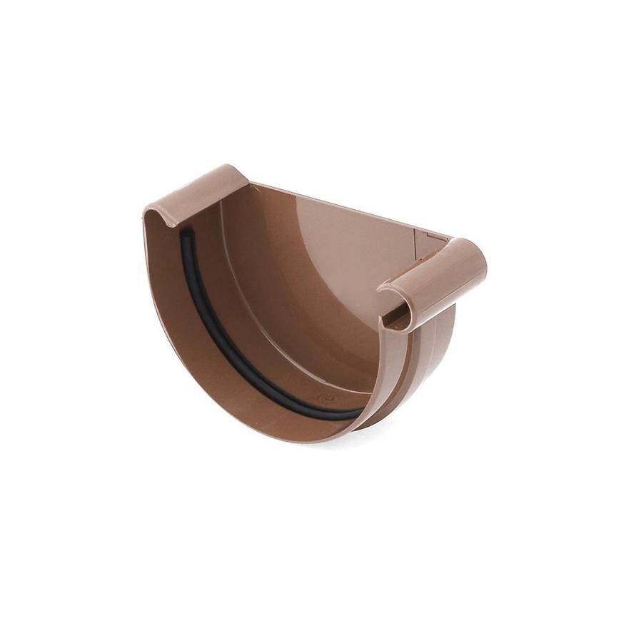 Čelo pre odkvapový žľab Ø 125 mm plastové pravé hnedé