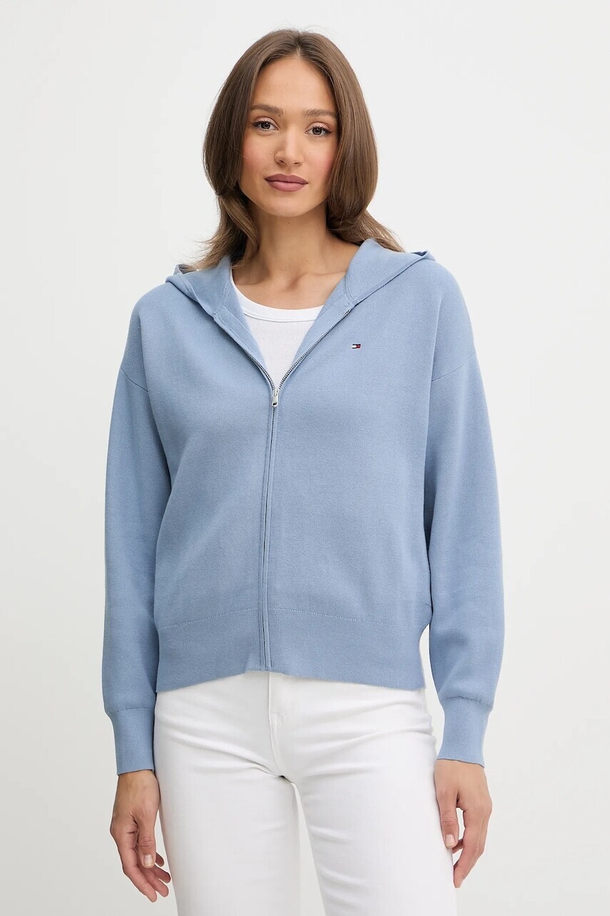 Kardigán Tommy Hilfiger béžová farba, ľahký, WW0WW42018