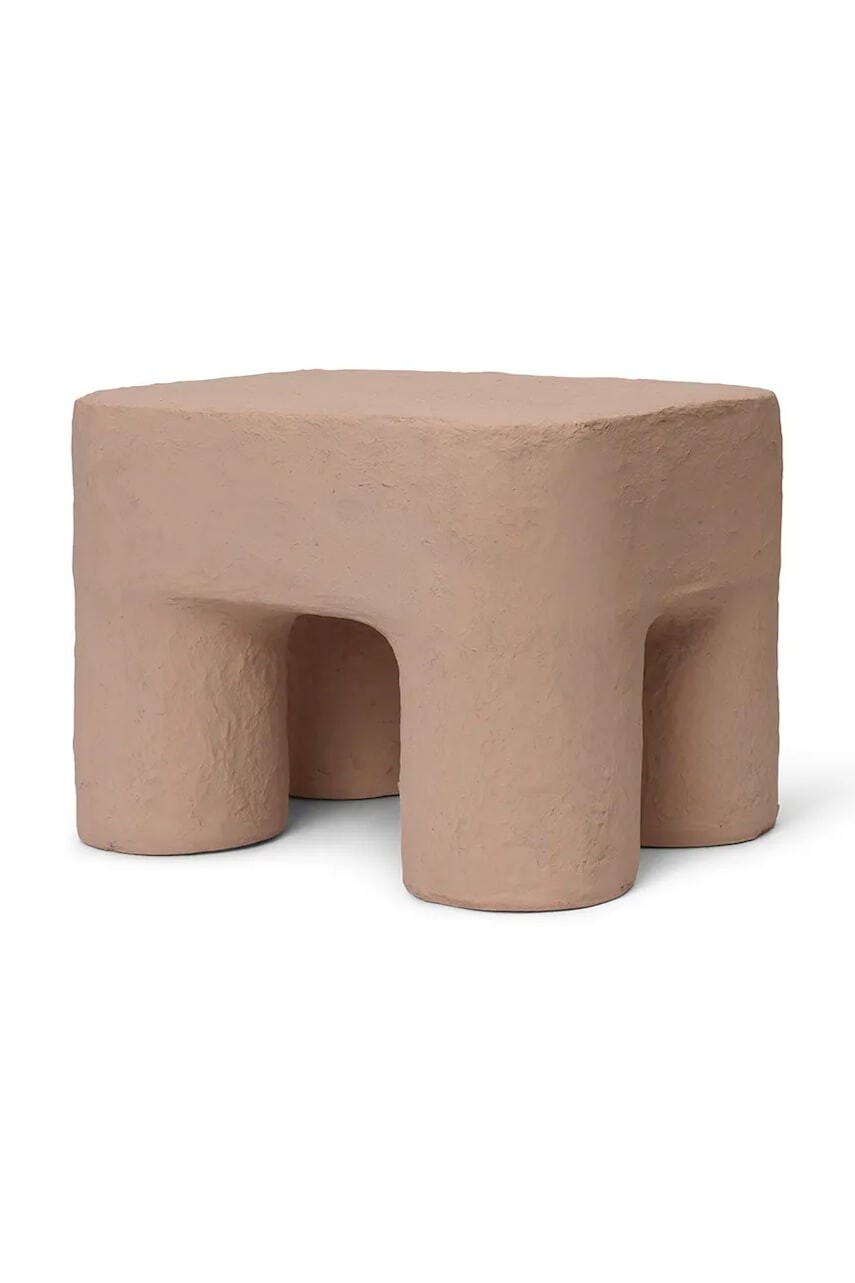 Stolík ferm LIVING Podo Stool ružová farba
