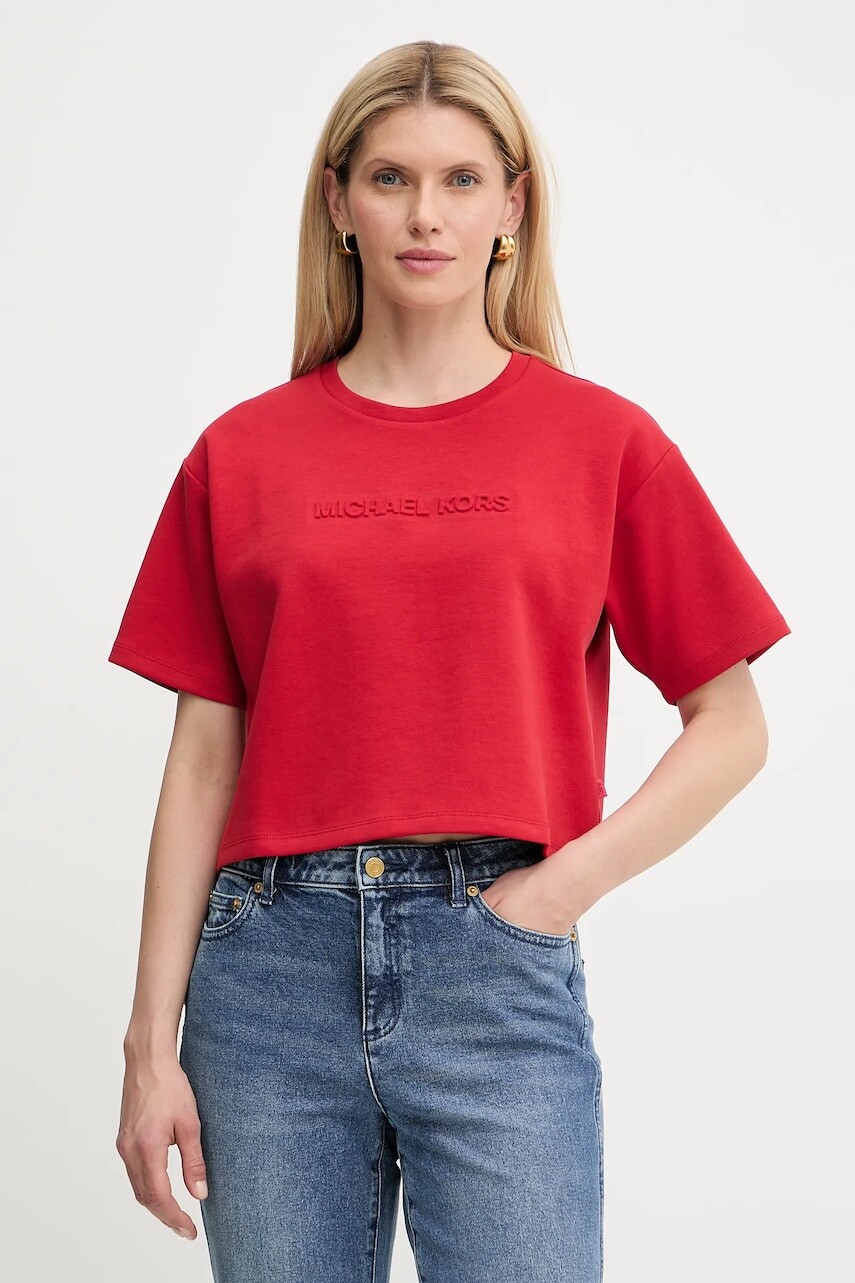 Tričko MICHAEL Michael Kors dámske, červená farba, MT551T65MF
