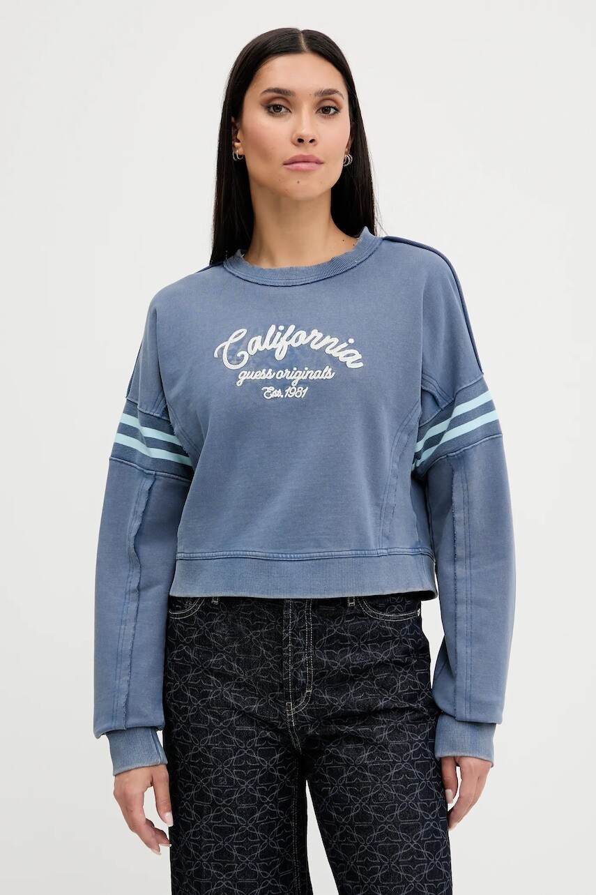 Bavlnená mikina Guess Originals s potlačou, W5YQ24 K68I4