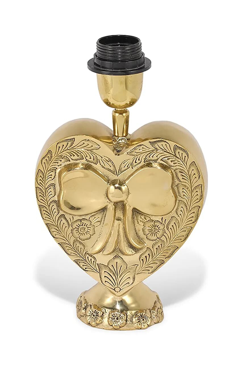 Podstavec pod stolnú lampu Doing Goods Bubbly Heart 26 cm žltá farba