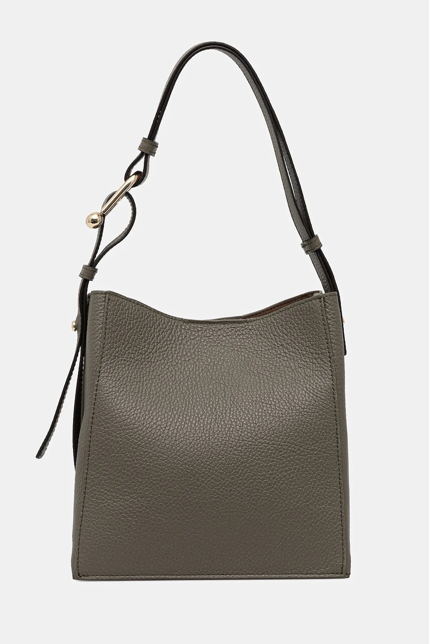 Kožená kabelka Furla zelená farba, WB01373.HSF000.2810S
